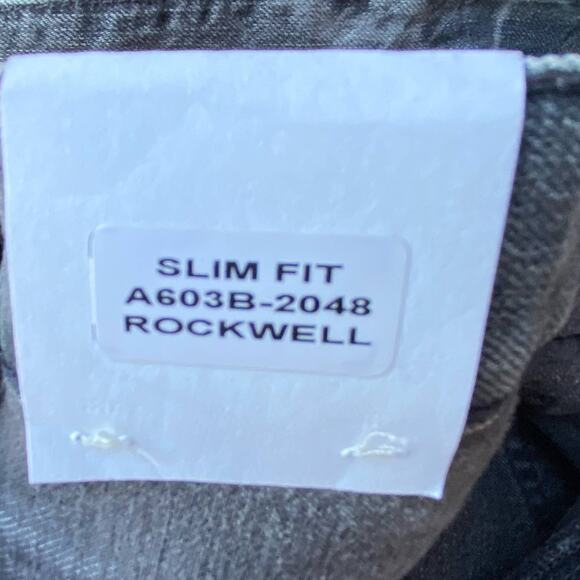 New Agolde Los Angeles Men Denim Rockwell Slim Fit Whiskered Distressed Jeans 36 - Picture 9 of 12